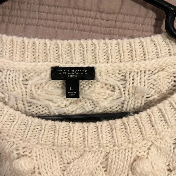 Talbots Ivory Cable Knit Sweater - Picture 2 of 6